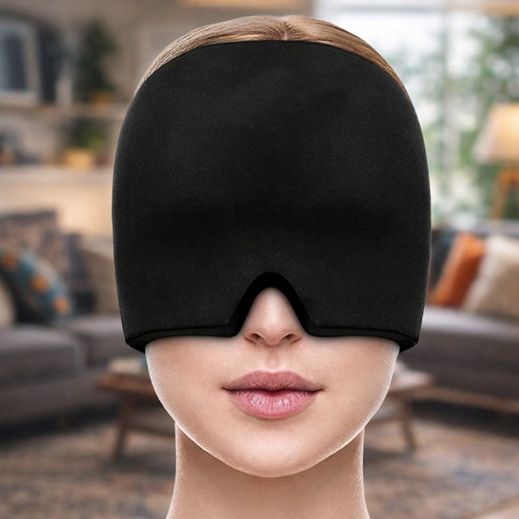 Hot Cold Migraine Relief Head Cap for Stress and Tension Face Shaping Mask-image-48
