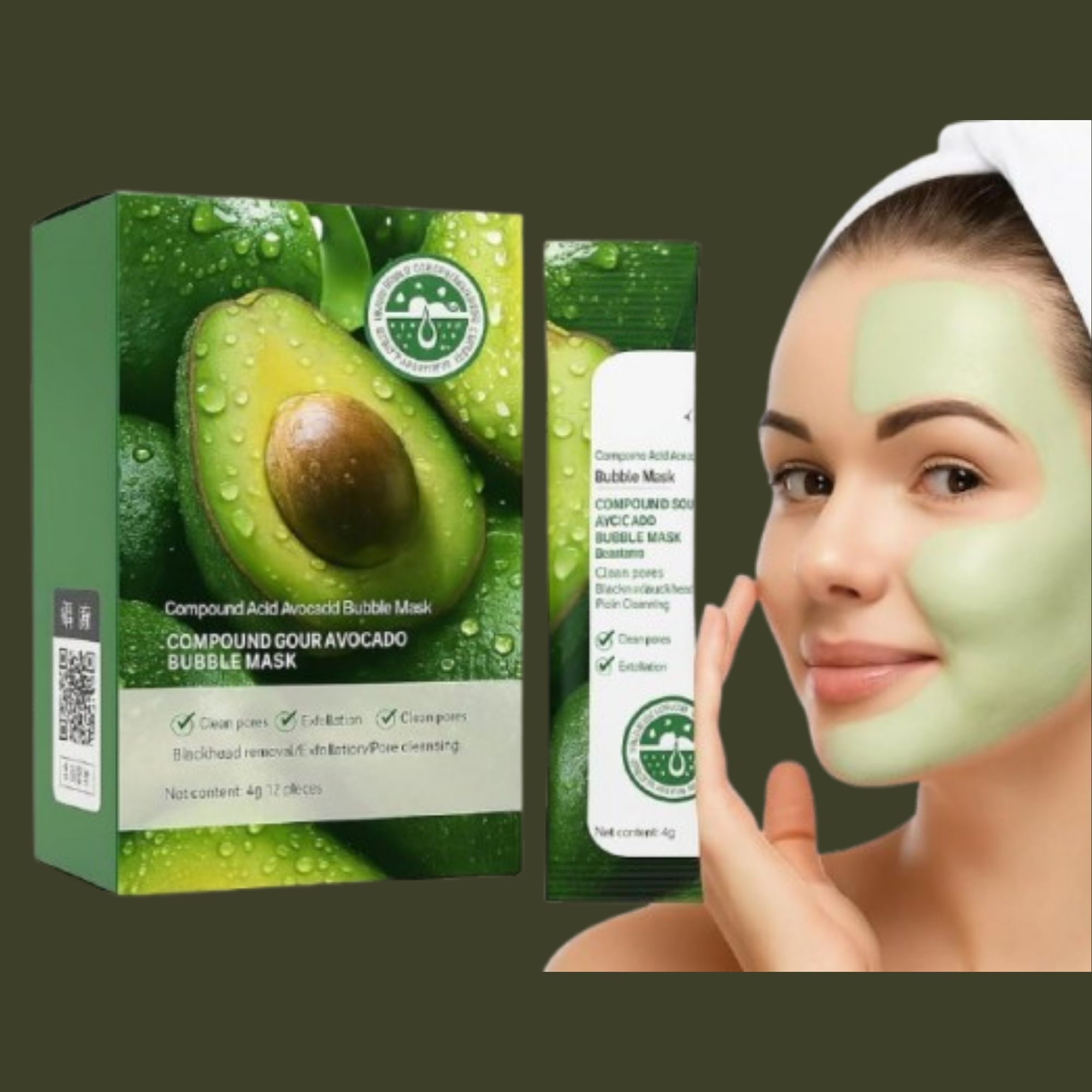 Avogreen Pore Mask Face Shaping Mask-image-0