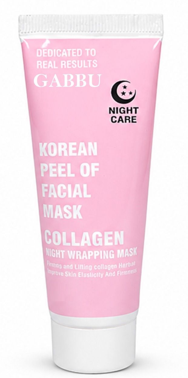gabbu Korean Peel Off Facial Mask(Pack of 1)| Night Care Collagen Mask Face Shaping Mask-picture-1