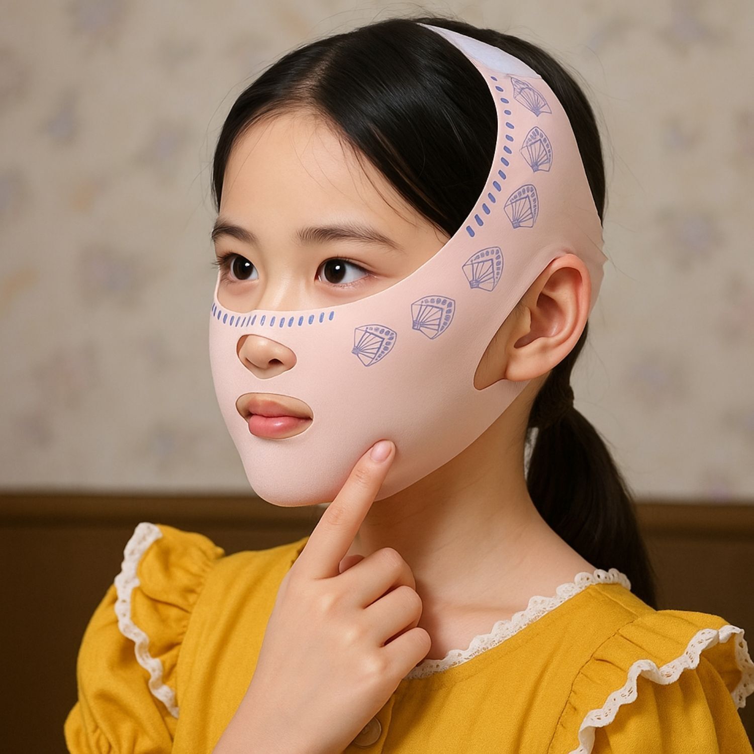 Slimming V Line Face Mask Double Chin Reducer & Skin Tightening Band Face Shaping Mask-image-1