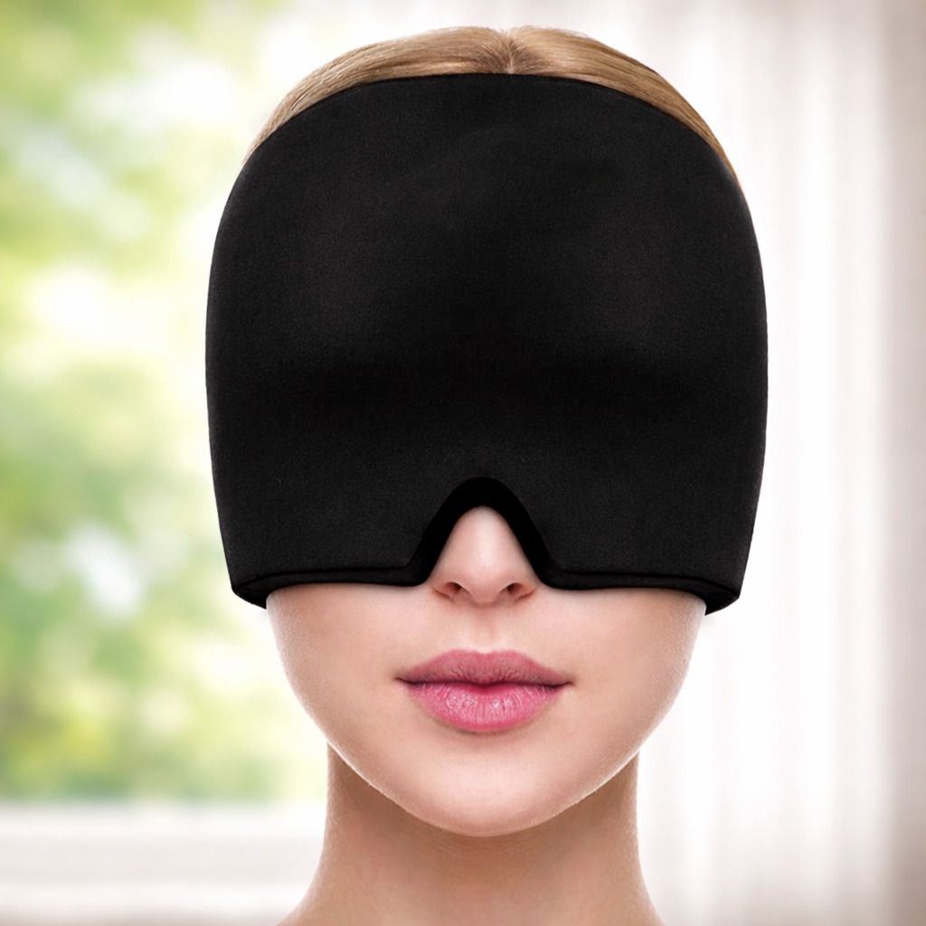 Full Coverage Migraine Ice Cap for Headache Relief Face Shaping Mask-image-2