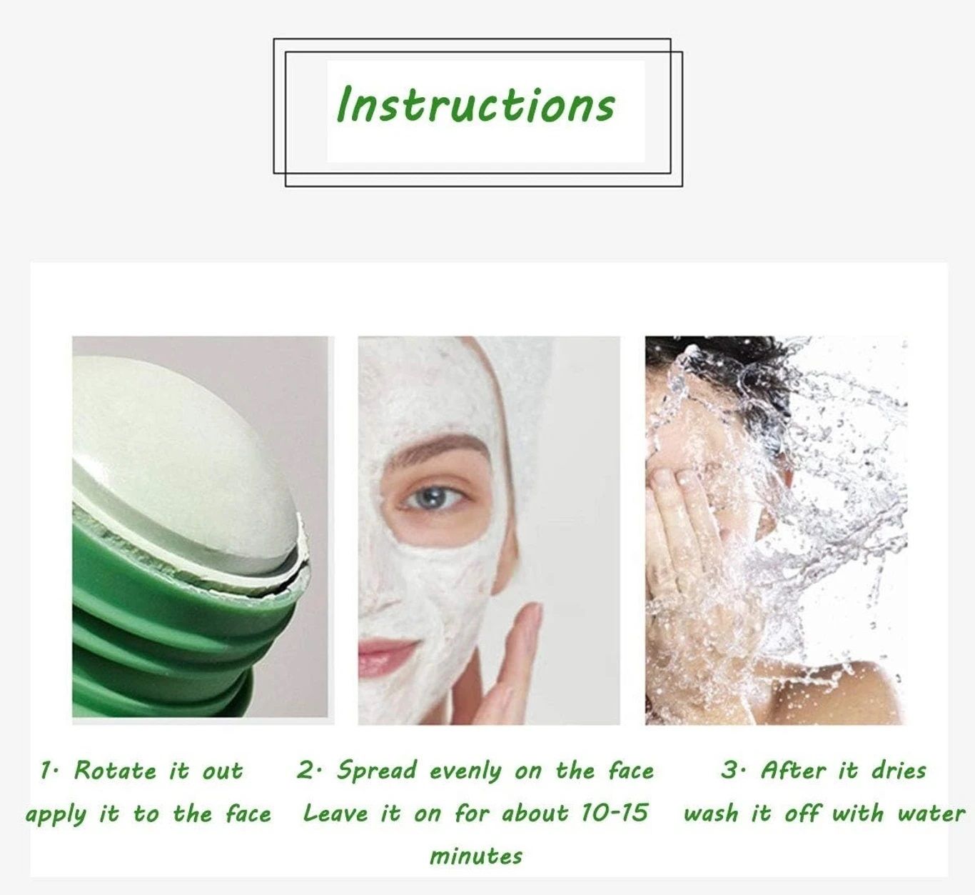 gabbu Green Tea Purifying Clay Mask Stick Face Shaping Mask-picture-13