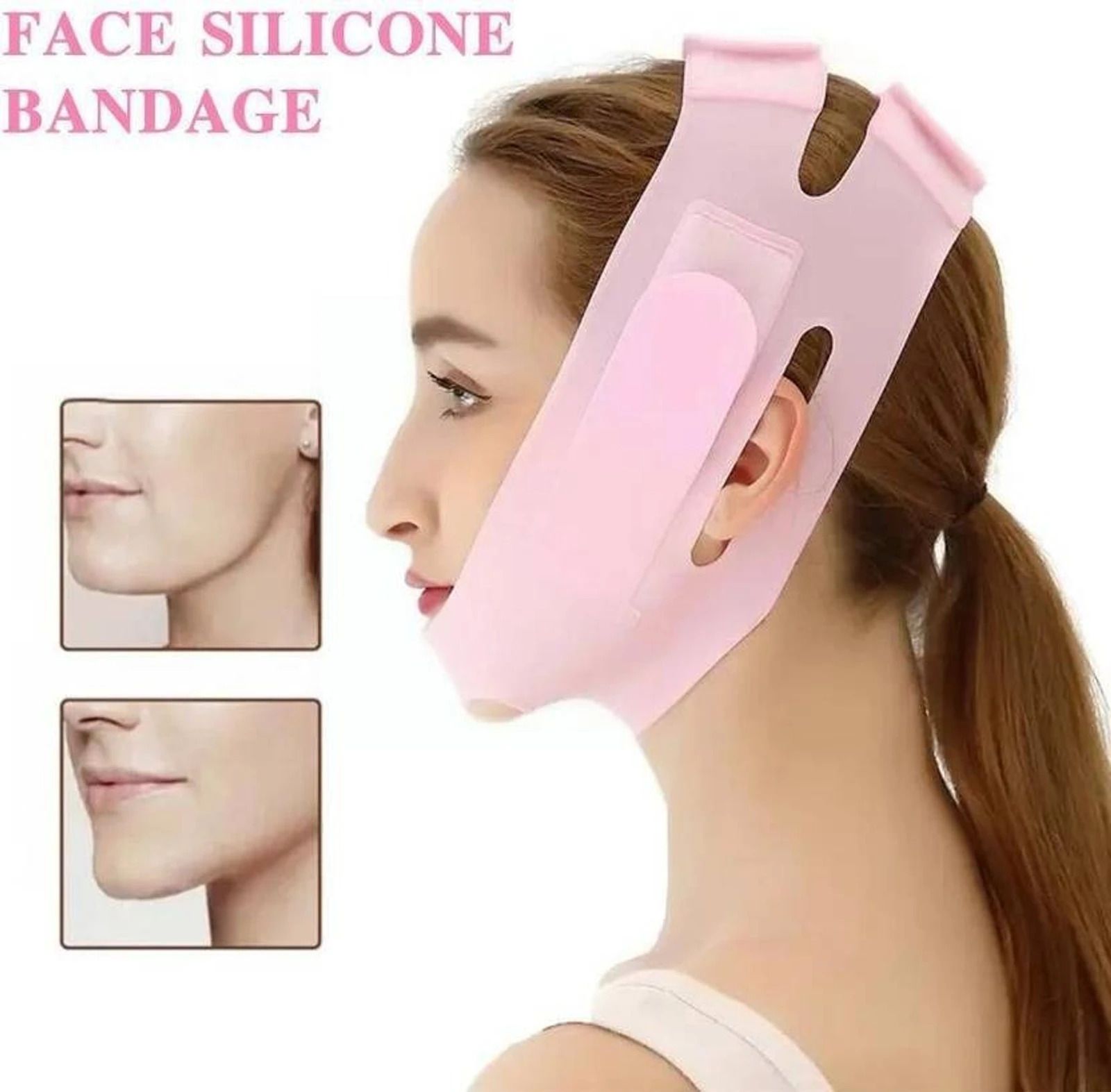 pavitracastle Silicone Mask Chin Fat Compression Garment V-shaped Double Chin Face Shaping Mask-picture-12