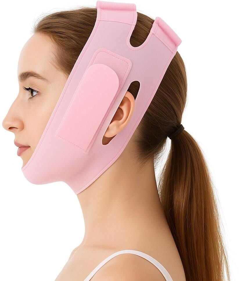 Silicone Chin Lifting Strap V Face Belt for Slim Jawline & Skin Tightening Face Shaping Mask-image-41