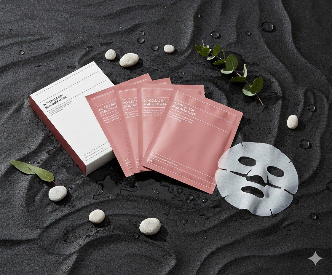 4 PCS Bio-Collagen Real Deep Hydrating Overnight Face Mask Face Shaping Mask-image-21
