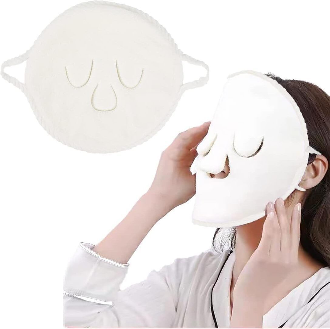 Face Towel Mask | Facial Towel Mask for Skin Care | Reusable Face Cover Face Shaping Mask-image-41