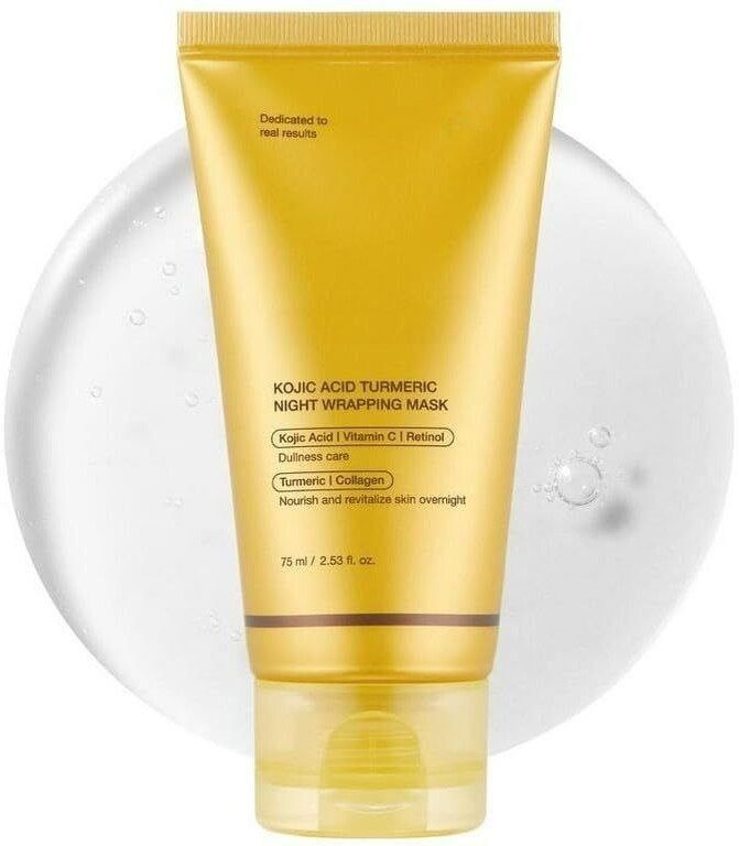 vhbie Kojic Acid Turmeric Overnight Face Mask with Vitamin C, Retinol & Collagen Face Shaping Mask-picture-12