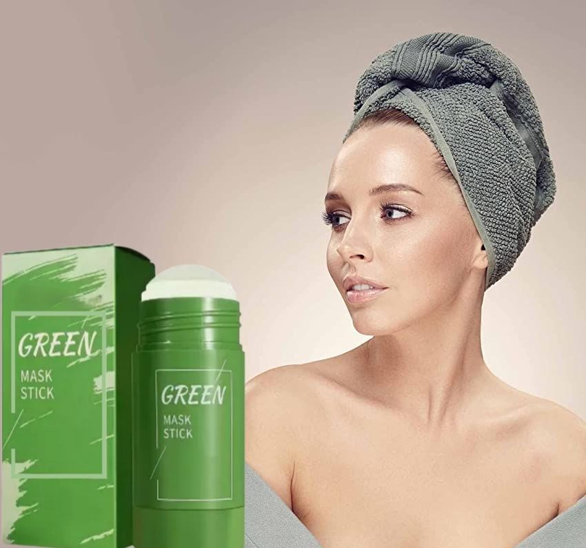Green Tea Purifying Clay Stick,Mask. Oil Control Anti-Acne Eggplant Solid Fine, Face Shaping Mask-image-14