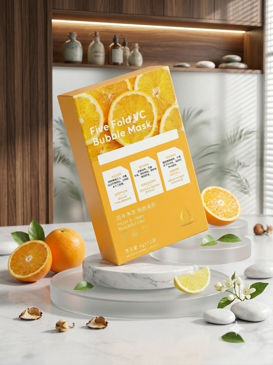 Five Fold Bubble Mask Face Shaping Mask-image-4