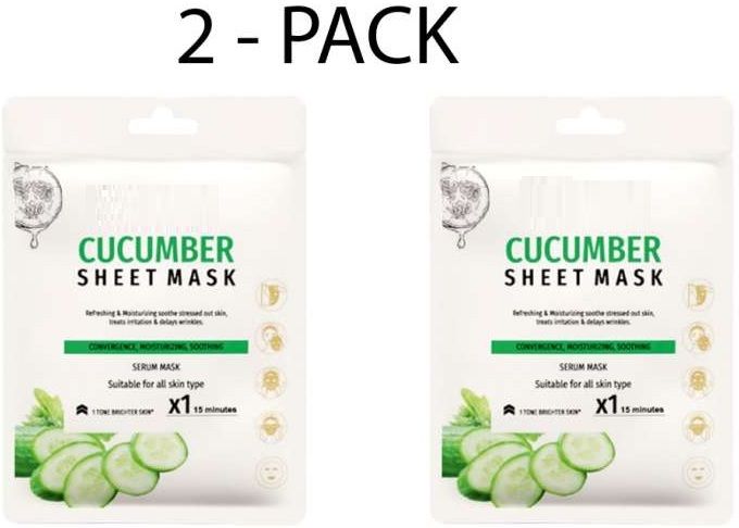 Cucumber Serum Sheet Mask for Moisturizing & Soothing Face Shaping Mask-image-6