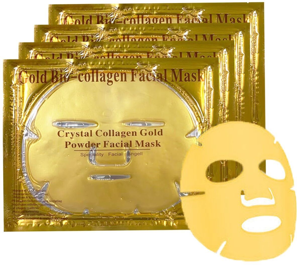 clefairy 24K Gold Gel Collagen Facial Masks For Anti Aging, Whitening, Puffiness,3PcsFace Shaping Mask-picture-41