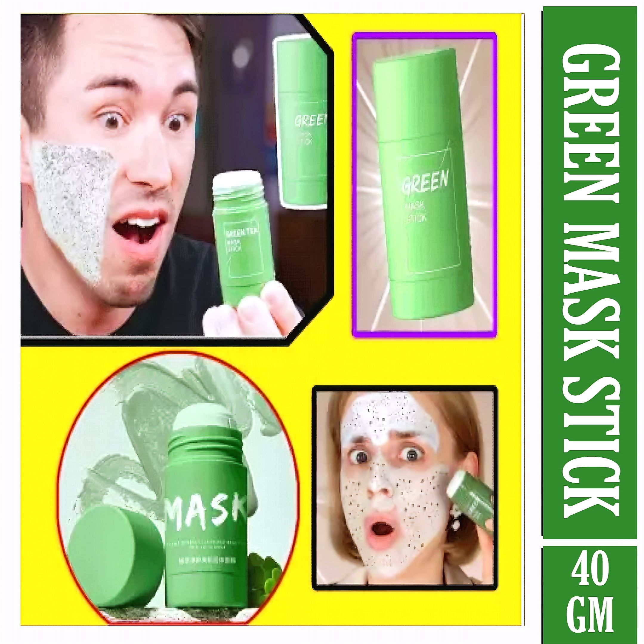 Green Tea Purifying Clay Stick Mask Oil Control Anti-Acne Face Face Shaping Mask Face Shaping Mask-image-38
