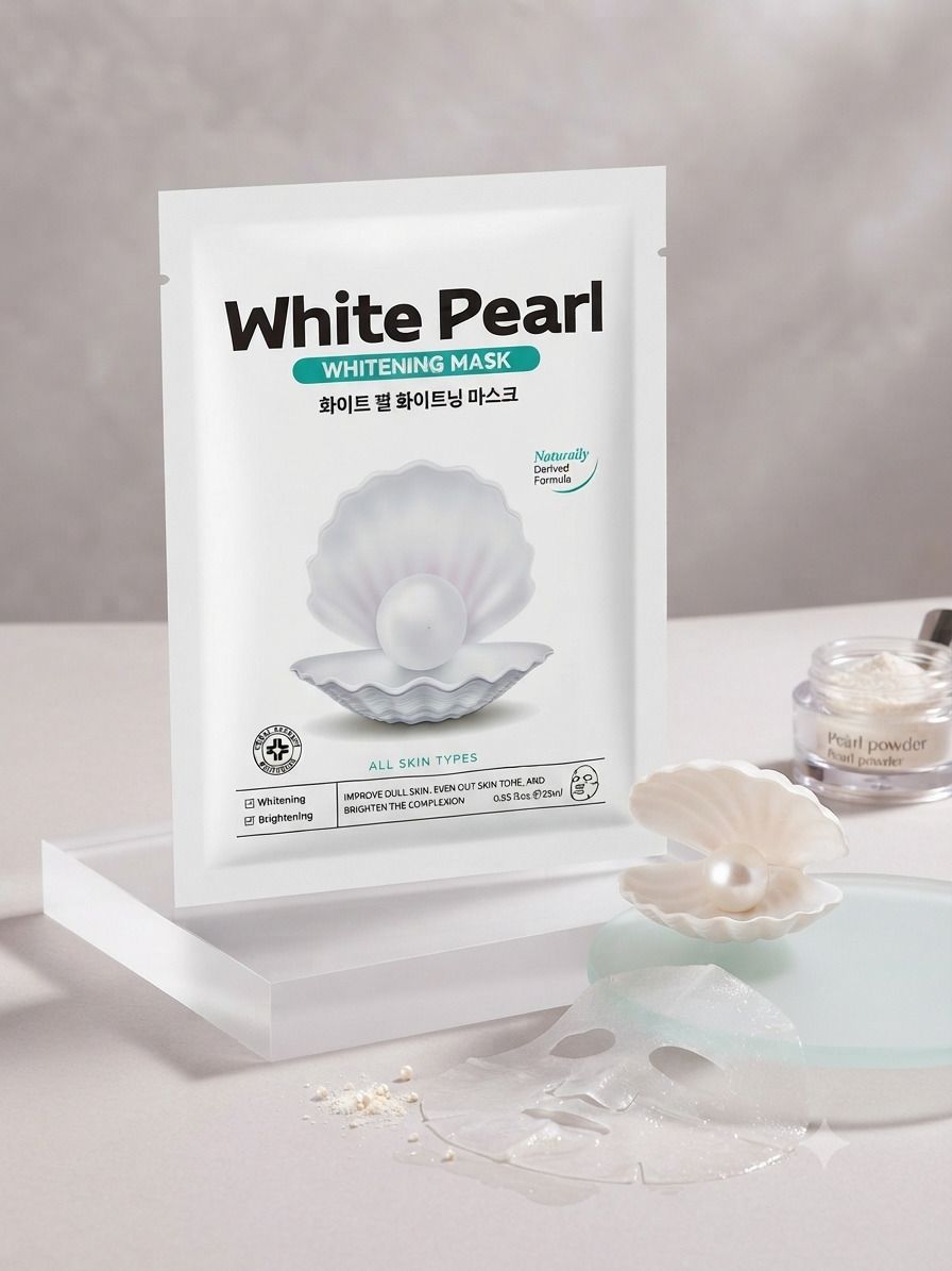 rm enterprise 2 PCS Korean Face Sheet Mask White Pearl All Skin Types Face Shaping Mask-picture-15