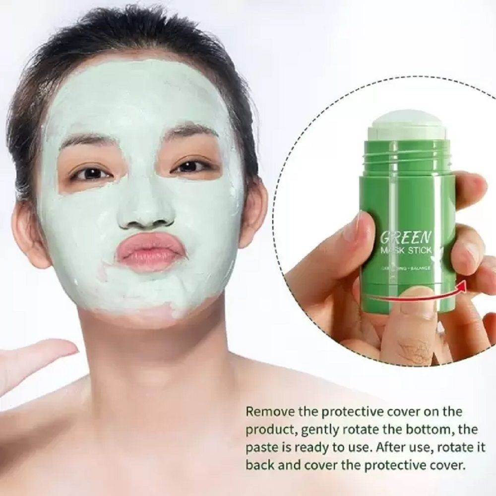 bijlan cosmetic Green Tea Face Mask Stick – Deep Cleansing Clay for Oily Skin" Face Shaping Mask Face Shaping Mask-picture-18