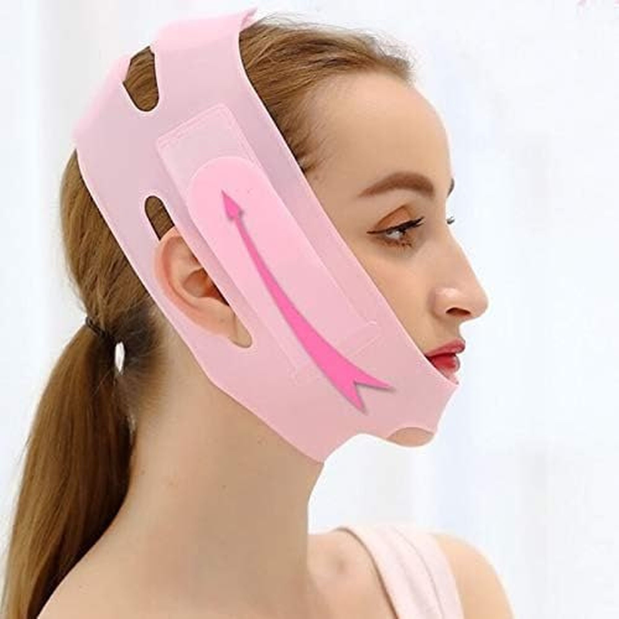 shiv mahima Double Chin Lift Mask Jawline Shaper Face Slimming Belt for Women Face Lifting Face Shaping Mask-picture-11