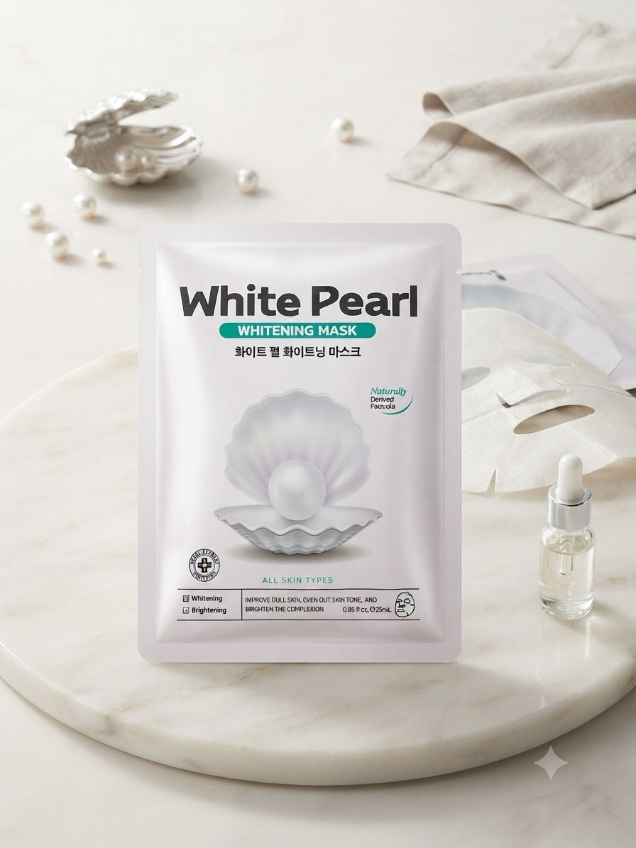 1 PCS White Pearl Sheet Mask Hydrating Korean Beauty Sheet Mask Face Shaping Mask-image-13