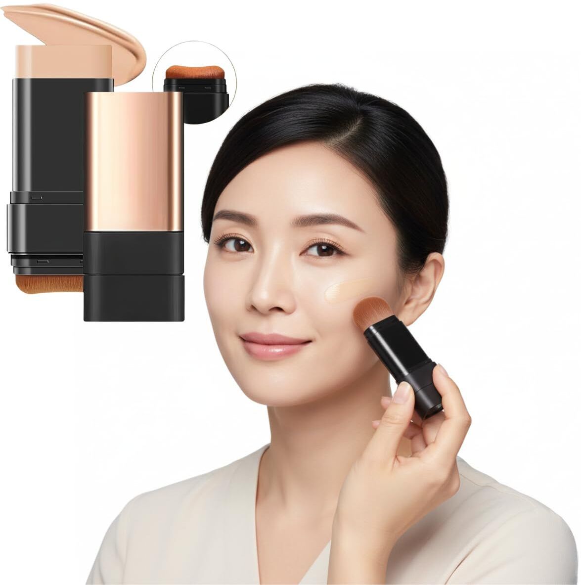 rm enterprsie 2 in 1 Korea Flawless Eraser Foundatian Stik for women, Girls Face Shaping Mask-picture-33