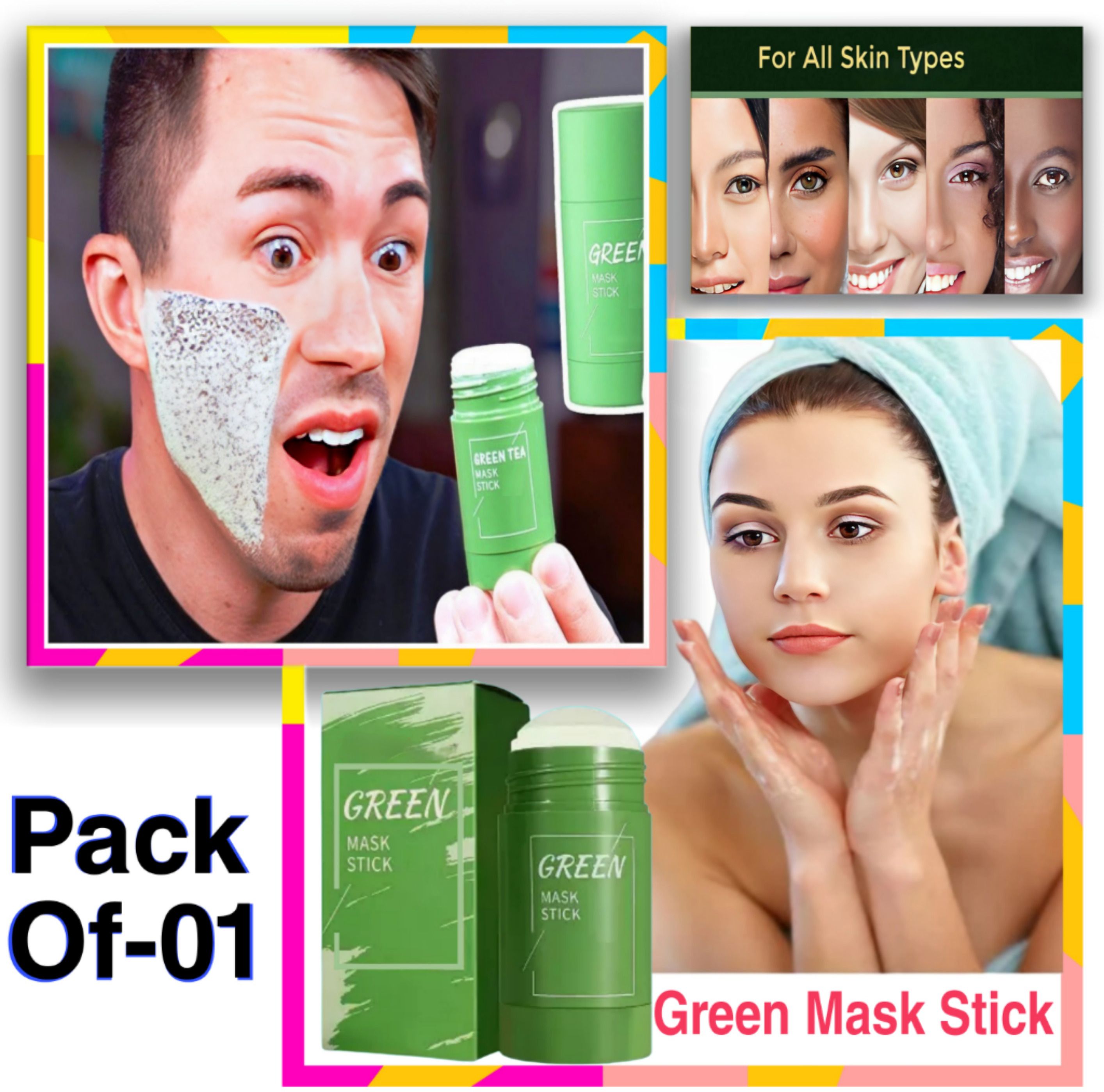 powerfeel Green Mask Stick For Face,Green Tea Purifying Clay Stick Mask For Blackheads Face Shaping Mask-picture-15