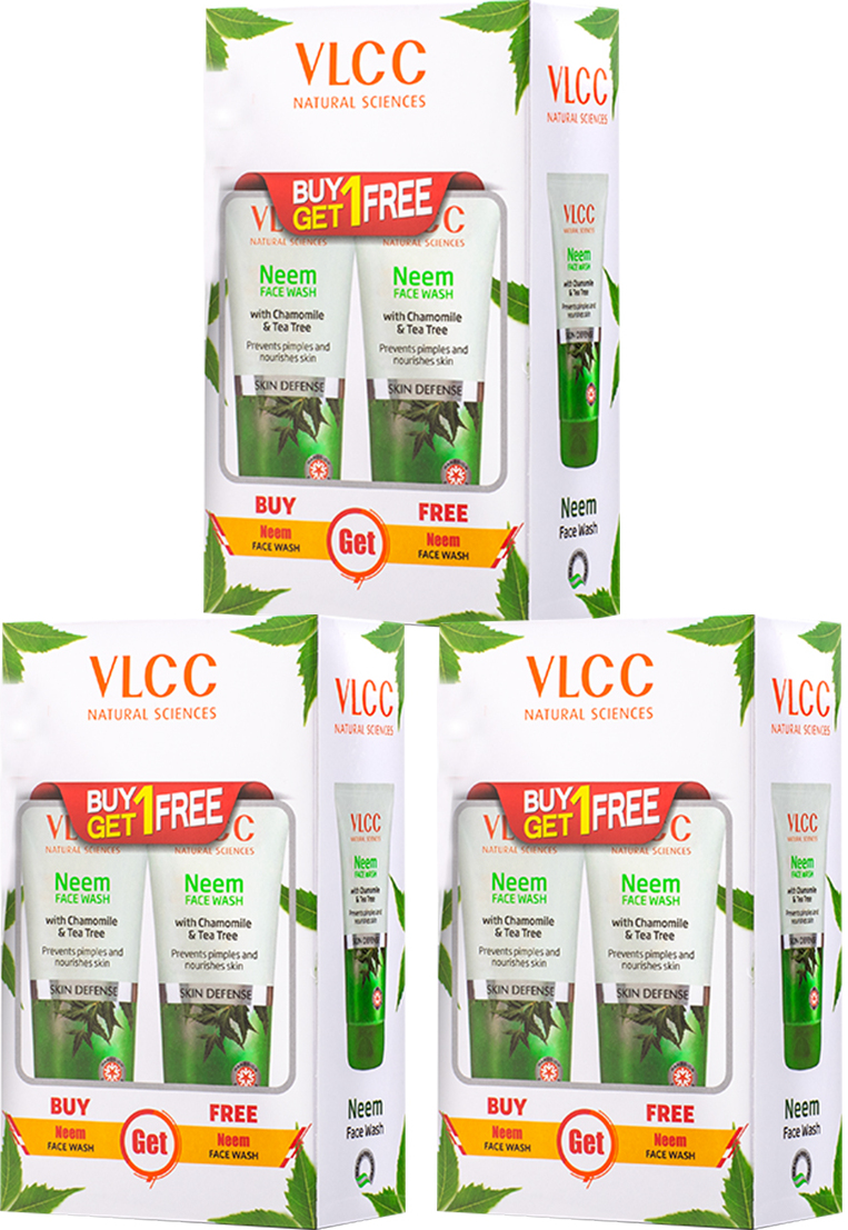 VLCC Neem - 300 ml - Buy One Get One(Pack of 3) Face Wash