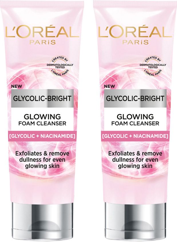 l'oréal paris Glycolic Bright Foaming Cleanser, for even glowing skin, 100ml, Pack of 2 Face Wash-picture-15
