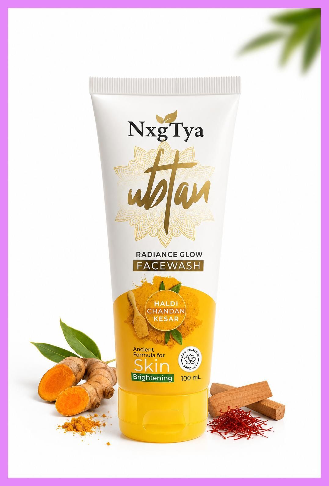 Radiance Ubtan Haldi Chandan Kesar for Skin Brightening 100ml Face Wash-image-47