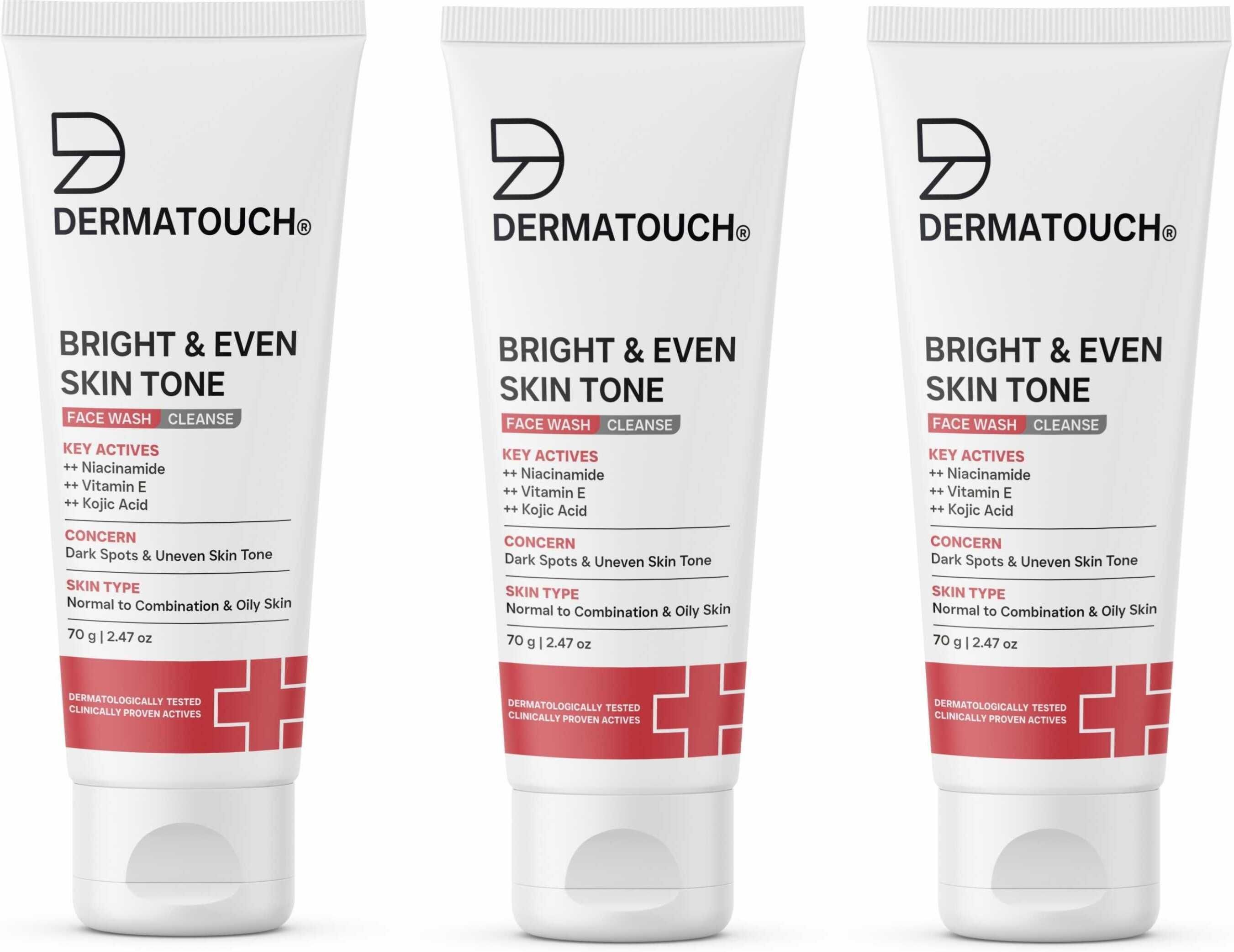 Bright & Even Tone with Niacinamide, Vitamin E and Kojic Acid | Daily Gentle For Tan, Pigmentation, Uneven Tone |(Pack of 3) Face Wash-image-14