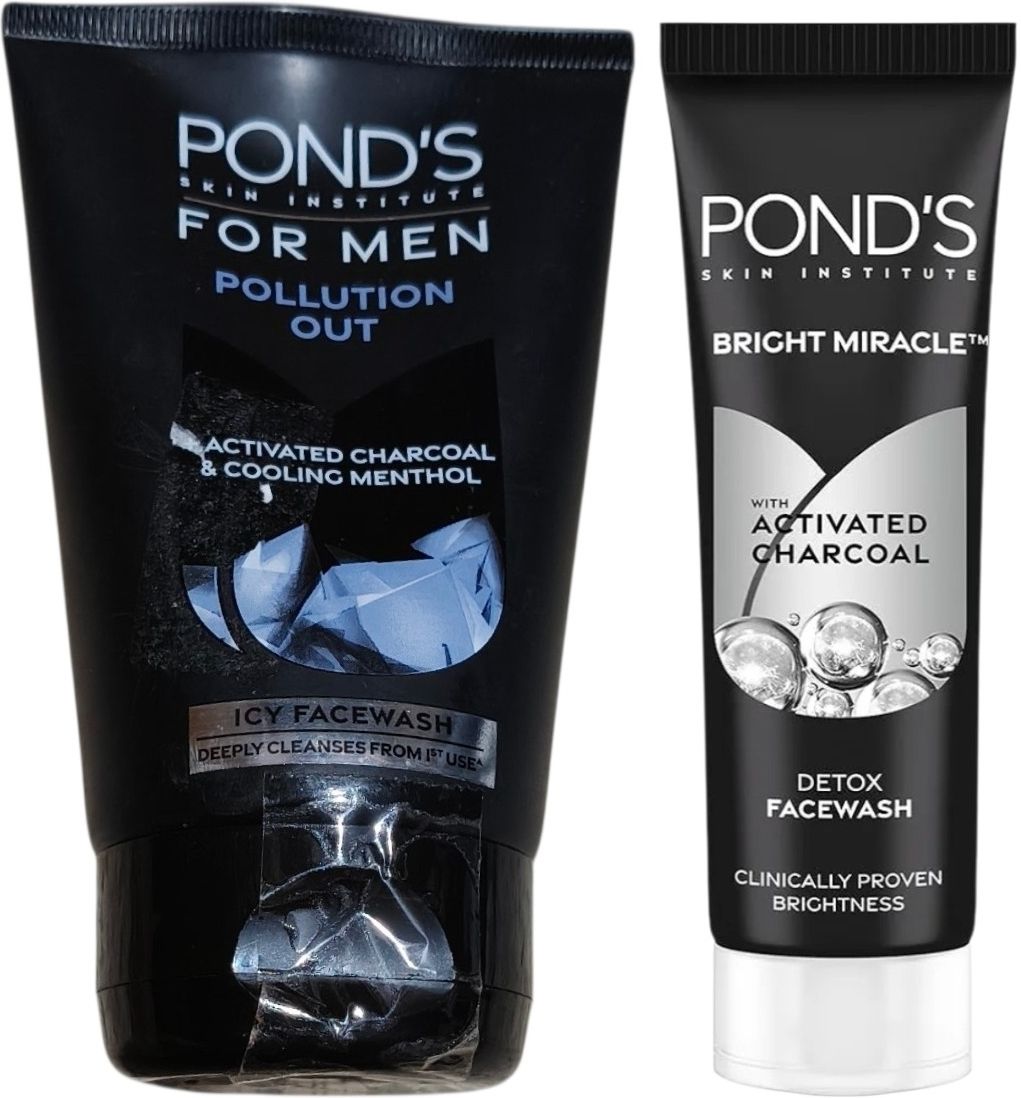 pond's POLLUTION OUT CHARCOAL FACE WASH 100 GM BB DETOX WASH 50 GM Face Wash-picture-0