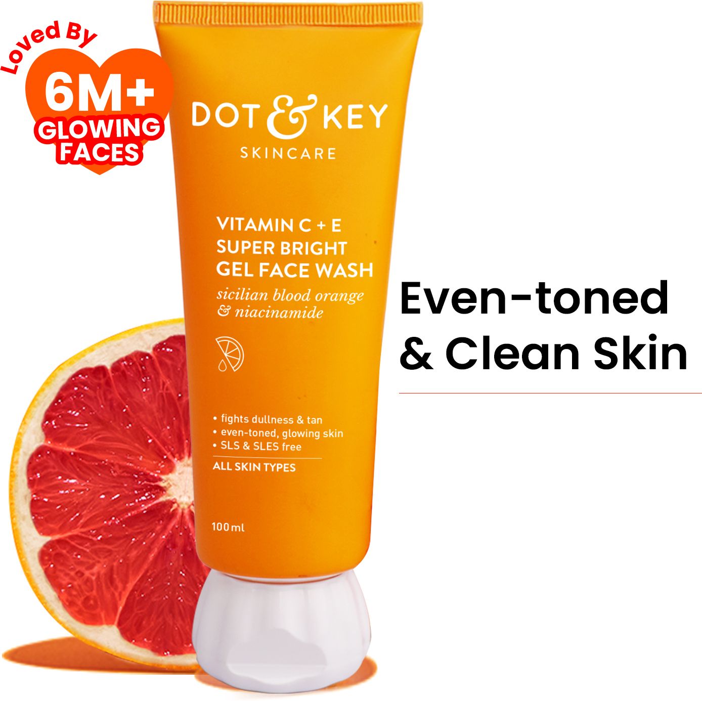 Vitamin C + E Super Bright Gel For Glowing And Brightening Skin |All Skin Types| Face Wash-image-22
