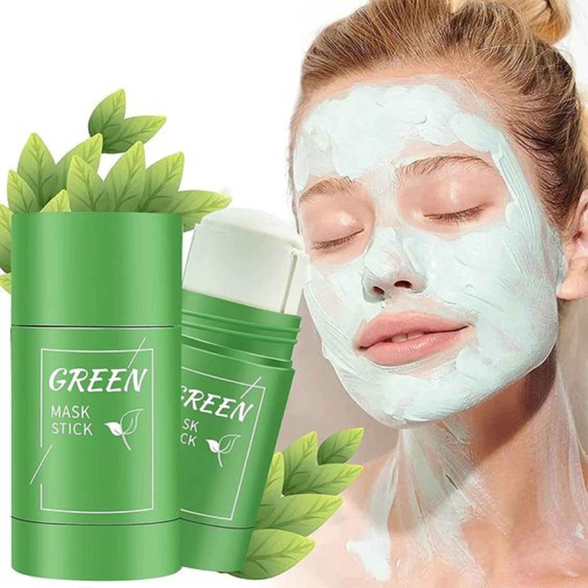 emijun Green Tea Mask Stick Skin Brightening All Skin Types Of Men And Women, Face Shaping Mask-picture-10