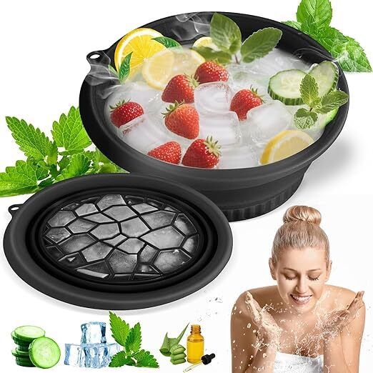 Silicone Massage Bowl Silicone Face Ice Bowl for Cold Facial Therapy, Skin Tightening & Glow