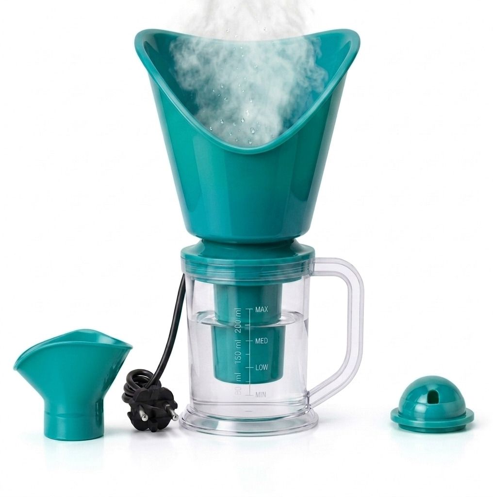 dnscare Vaporizer Green Steam Inhaler for Cold Cough and Congestion Relief Professional Facial Steamer-picture-11