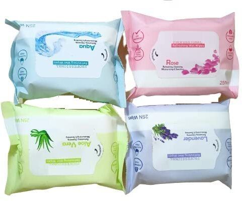 glamzone Refreshing Wet Wipes With 4 Different Fragrance, Facial Wet Wipes-picture-20