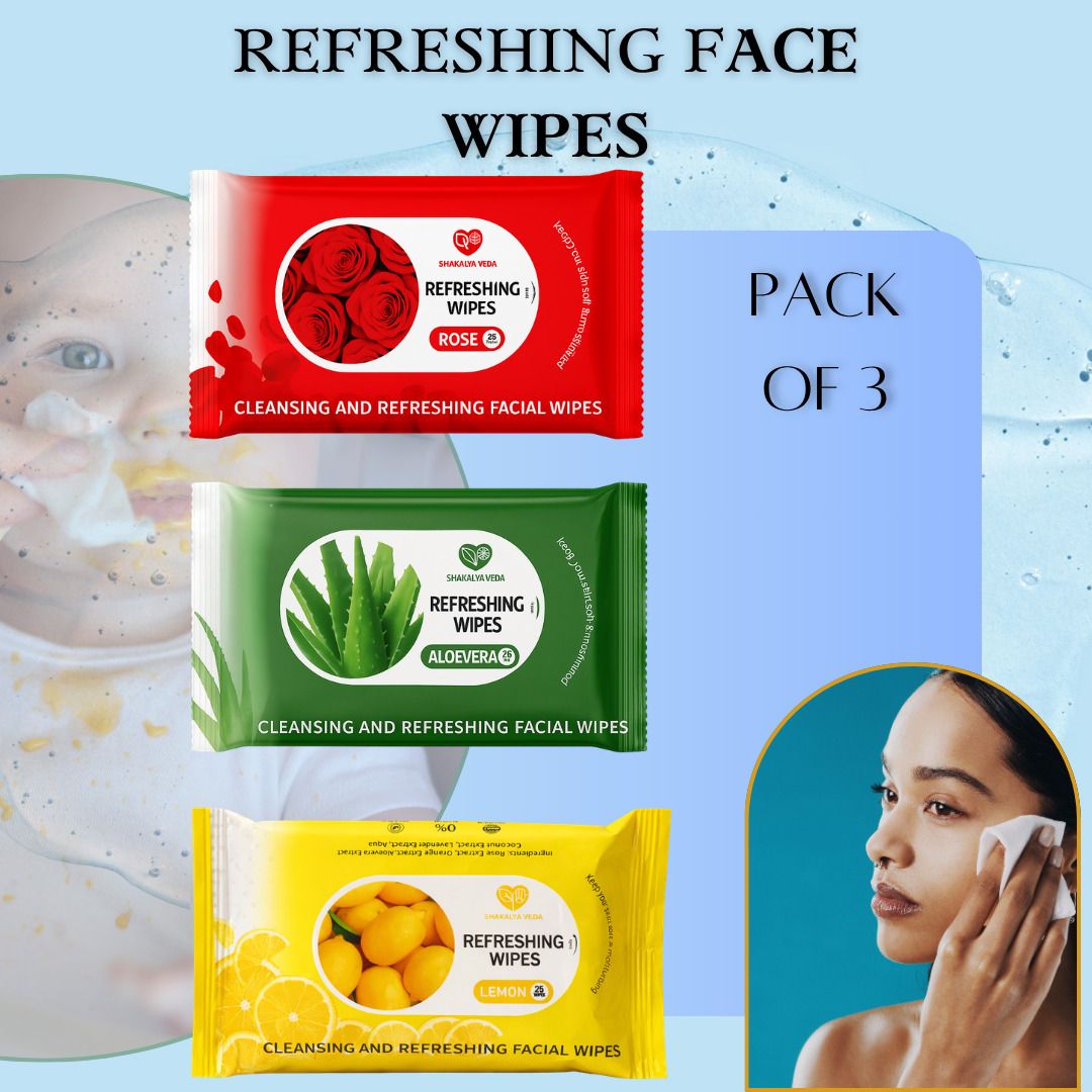 shakalyaveda Rose Lemon Aloe Vera Wet Face Wipes | Pack of 3-picture-15