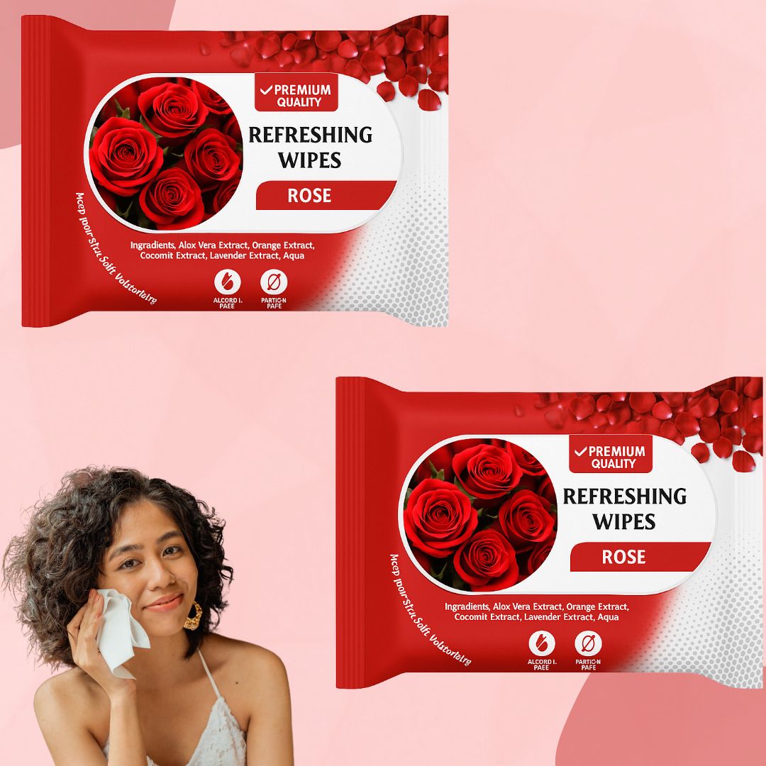 shakalyaveda Rose Wet Wipes for Women – Natural Face Wipes for Instant Freshness & Glow-picture-35