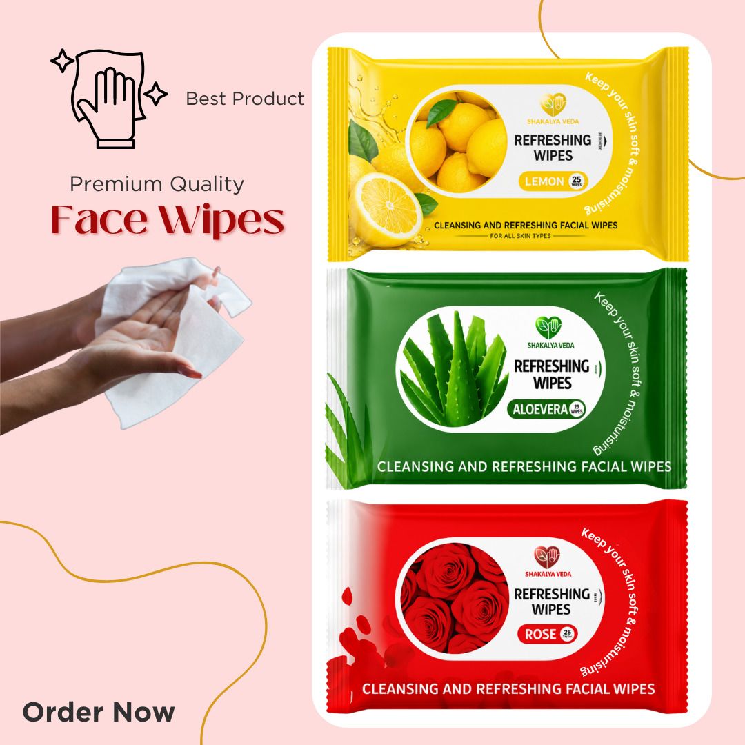 shakalyaveda Vitamin C, Aloe Vera, Rose Pack of 3. (75 Tissues)-picture-3