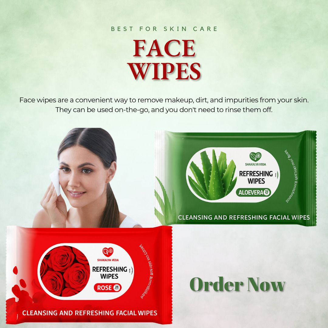 shakalyaveda Rose Aloe Vera Gentle Facial Wipes for All Skin Types Pack of 2-picture-10