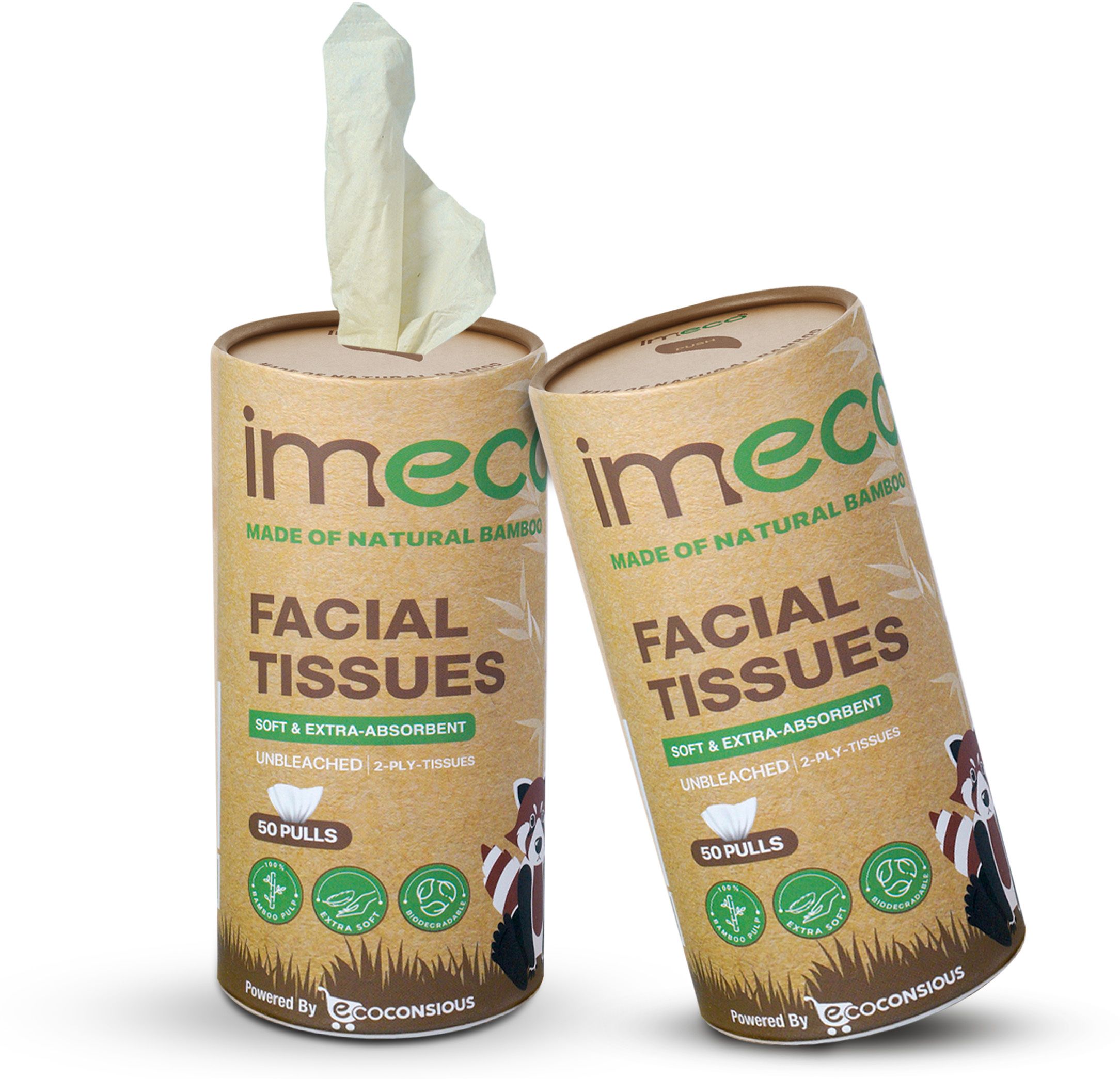 Bamboo Facial Tissue Paper 50 Pulls Box Each | Ideal for Travel, Car & Daily Use-image-22
