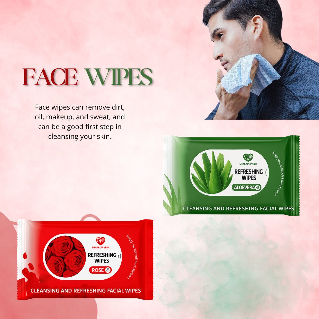 shakalyaveda Rose Aloe Vera Face Wipes for Fresh & Clean Skin Pack of 2-picture-23