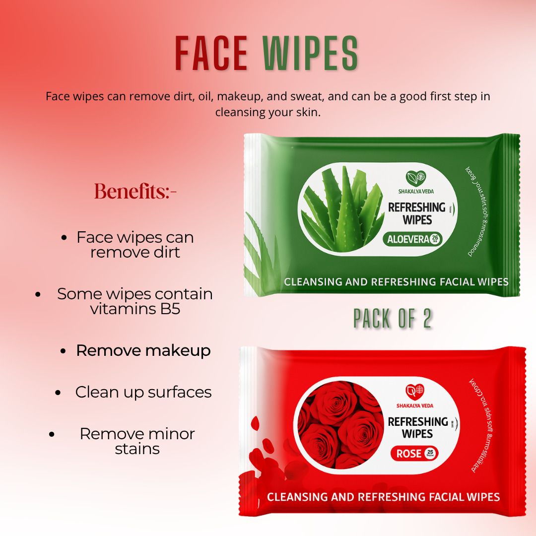 shakalyaveda Rose Aloe Vera Facial Cleansing Wipes with Fresh Fragrance Pack of 2-picture-13