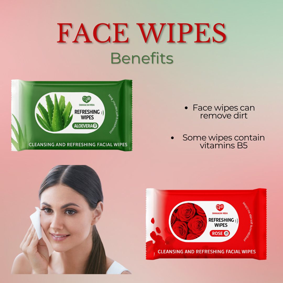 shakalyaveda Rose and Aloe Vera Facial Wet Wipes for Daily Cleansing Pack of 2-picture-20
