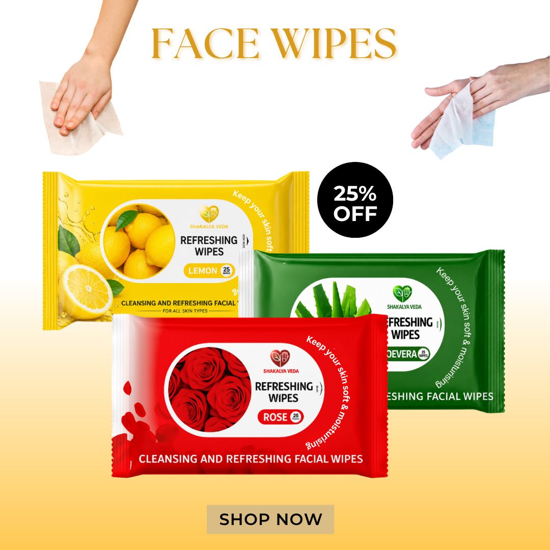 shakalyaveda Face Wipes Combo Pack of 3 | Rose Aloe Vera Lemon | Facial Wet Wipes | 75 Wipes-picture-29