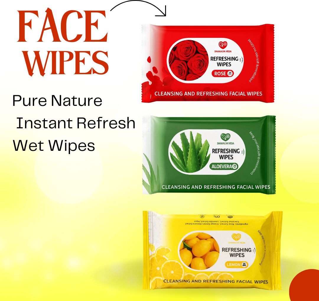shakalyaveda Aloe Vera Rose Lemon Facial Wipes | Pack of 3-picture-13