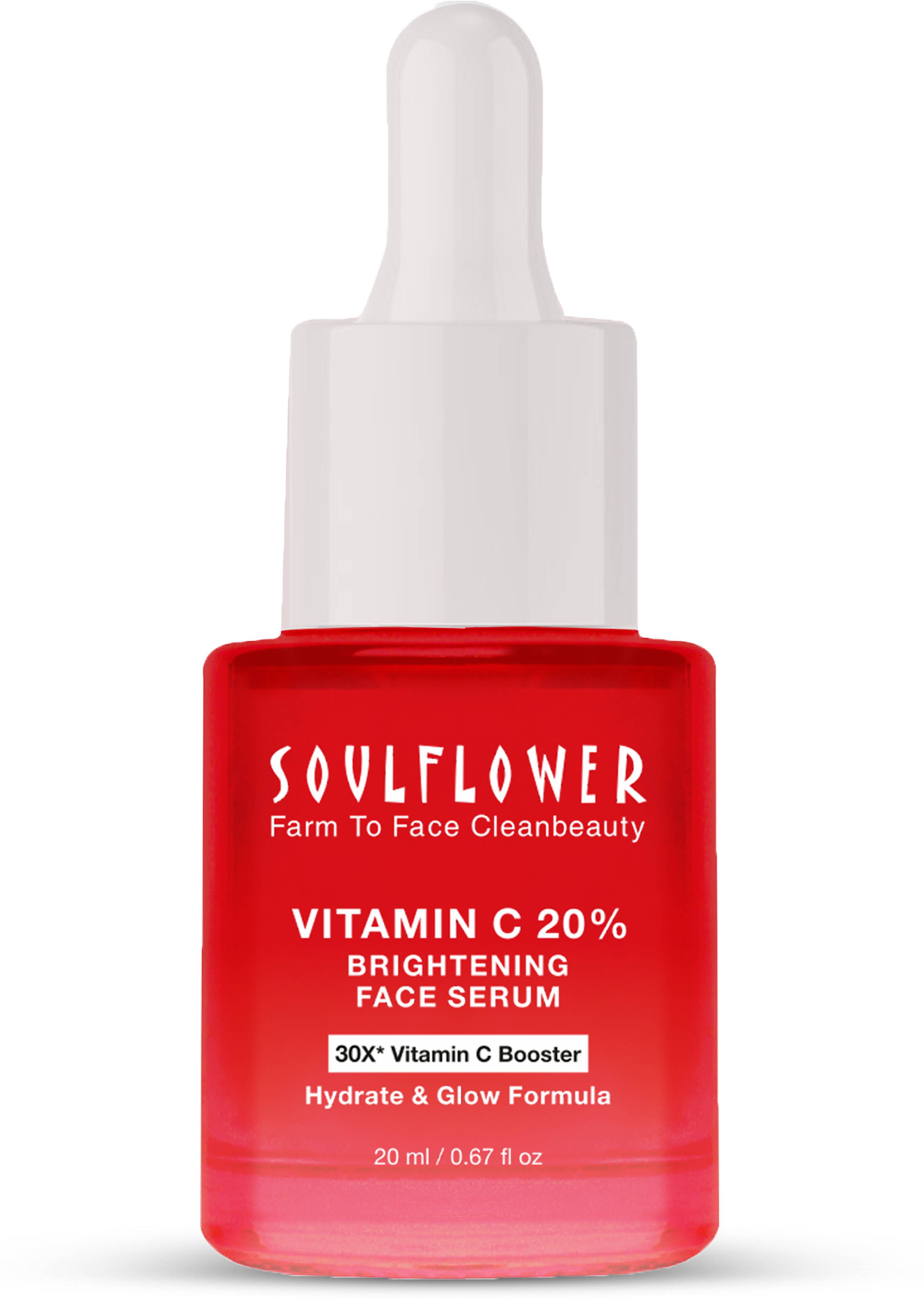 Soulflower 20% Vitamin C Face Serum For Glowing Skin