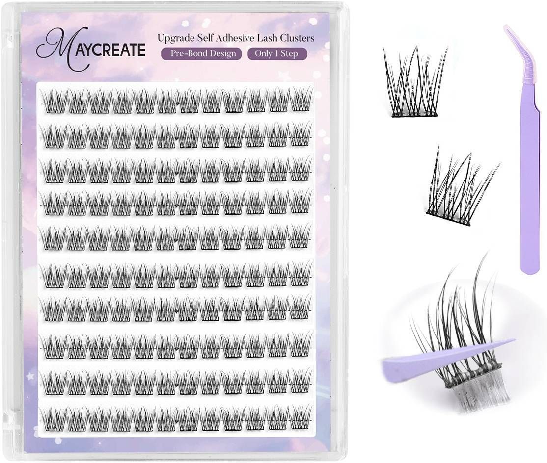 hannea Pre Glued 120Pcs False Eyelashes Kit With Tweezer For Natural Look-picture-15