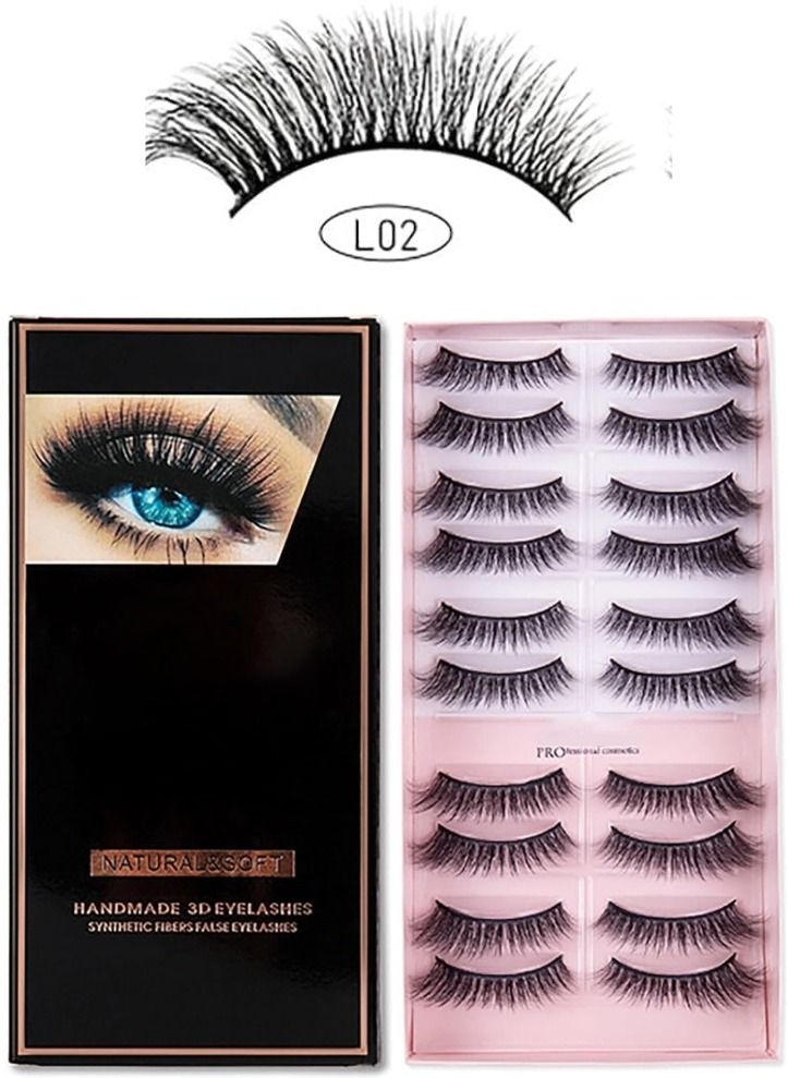 imagic 3D Lightweight False Eye Lashes | Made from Synthetic Hair and Lightweight (L02)-picture-23
