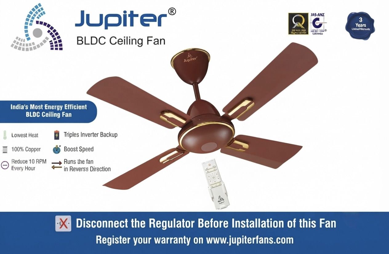 Bullet 4 blades Brown with 2 Year Warranty 900 mm Ceiling Fan-image-43