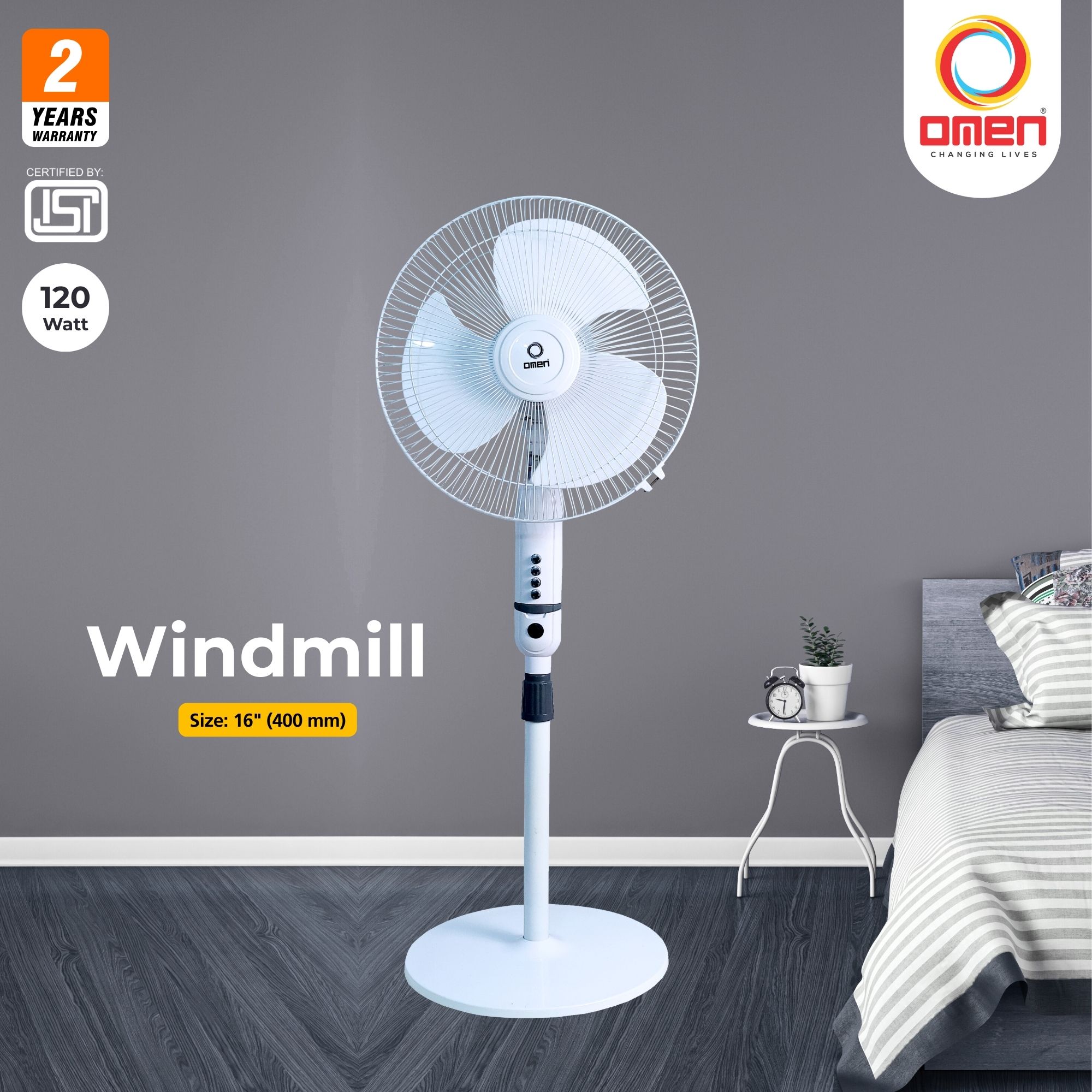 n26_Windmill 16" | Powerful Airflow and Low with 2 Months Warranty 400 mm Pedestal Fan-image-13