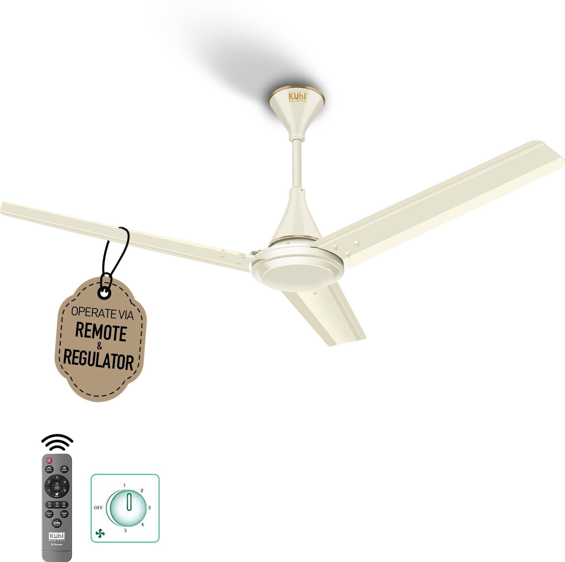 kuhl Fest B1 Power Saving BLDC Ceiling Fan |28W|365 RPM | Remote & Regulator Operated BLDC Motor with Remote 1200 mm Ceiling Fan-picture-12