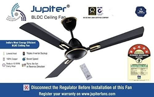 Tricopter Black & Gold with 2 Year Warranty BLDC Motor with Remote 1200 mm Ceiling Fan-image-43