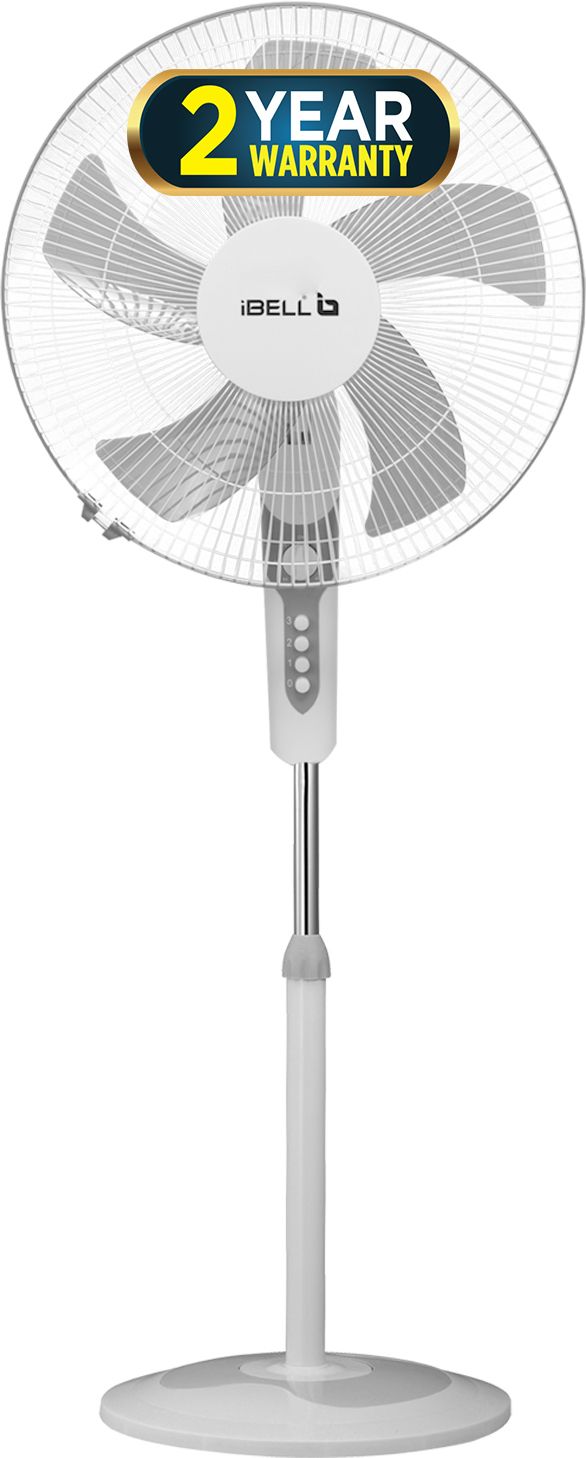 CHROME10 Pedestal Fan with Timer, 5 Leaf, 406mm, High Speed Motor (White) with 2 Year Warranty Silent Operation 406 mm Pedestal Fan-image-27